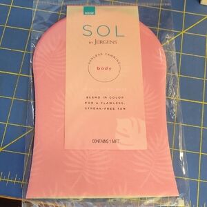 Jergens SOL Sunless Tanning Applicator Mitt in Pink & Teal New